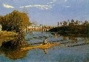 Thomas Eakins Max Schmitt in a single scull china oil painting artist